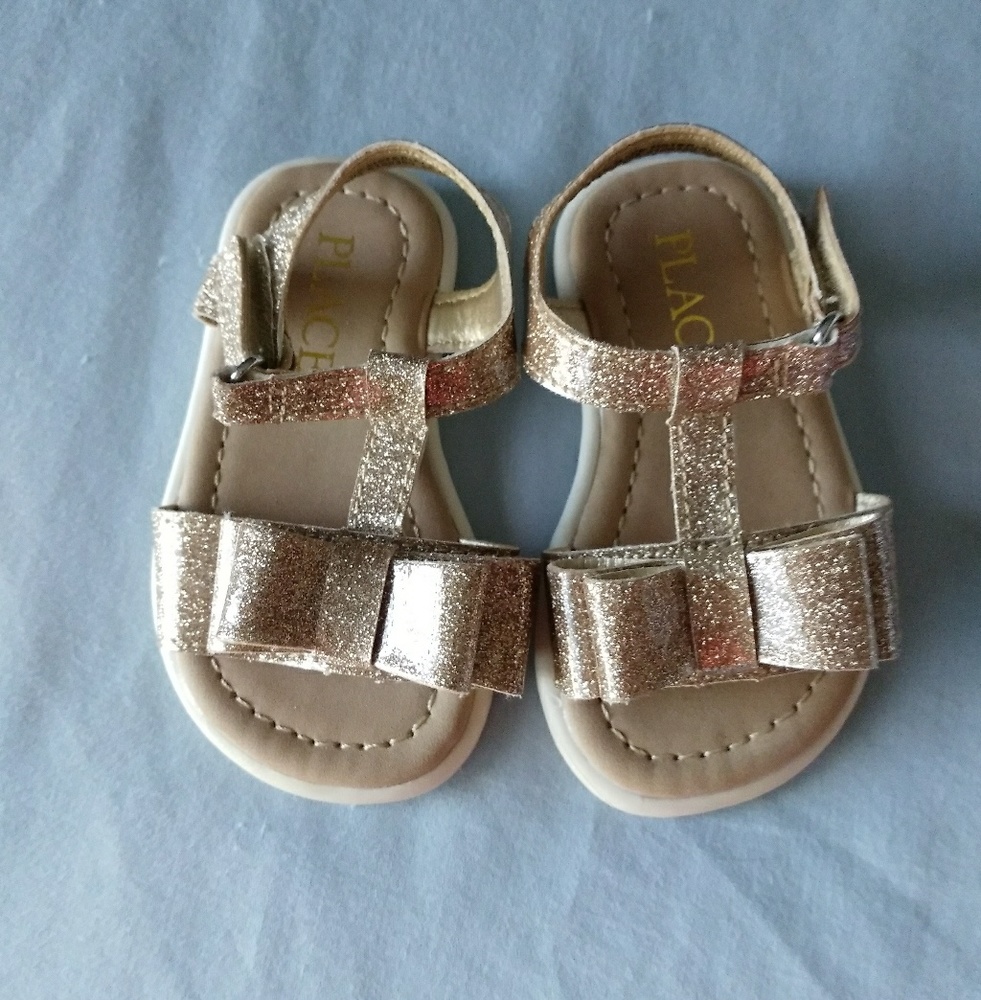 Gold Bow Sandals